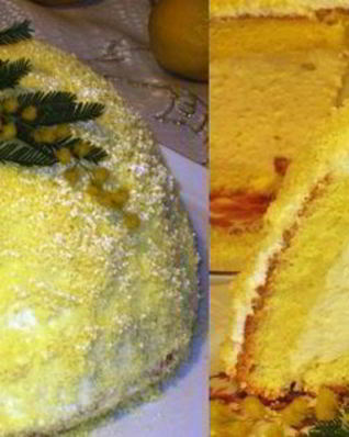 Цуккотто Мимоза с лимонным муссом