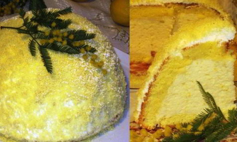 Рецепт цуккотто мимоза с лимонным муссом