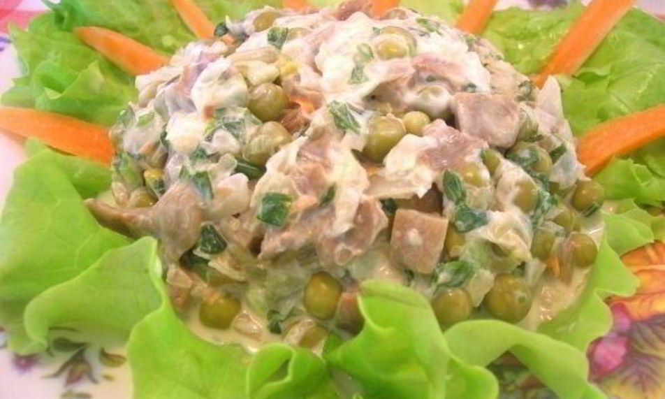 Рецепт салата по-деревенски с грибами