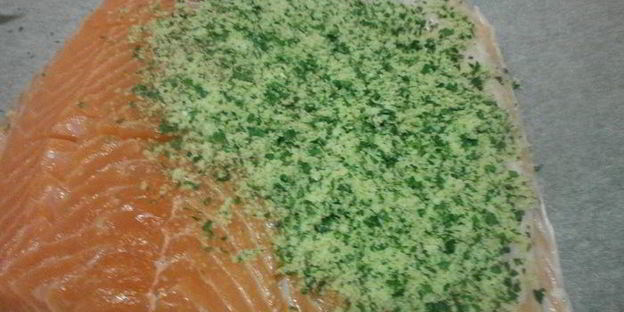 филе семги под ароматной шубкой