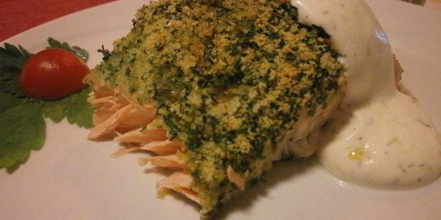 филе семги под ароматной шубкой