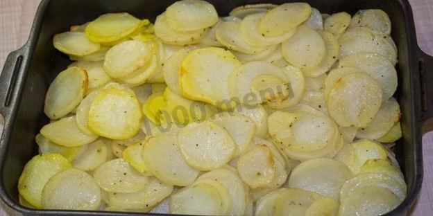 картошка под шубой в духовке