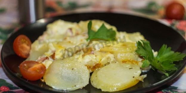 картошка под шубой в духовке