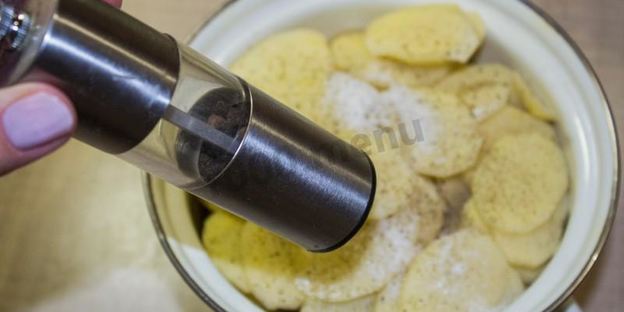 картошка под шубой в духовке