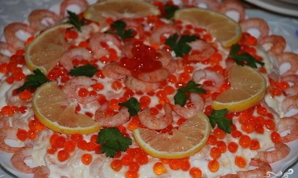 Рецепт креветок под шубой