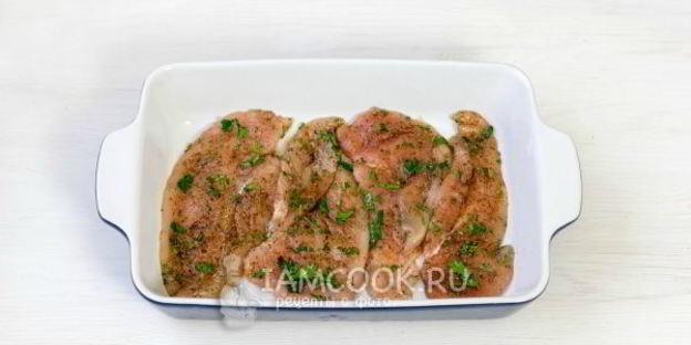 куриная грудка под шубой в духовке