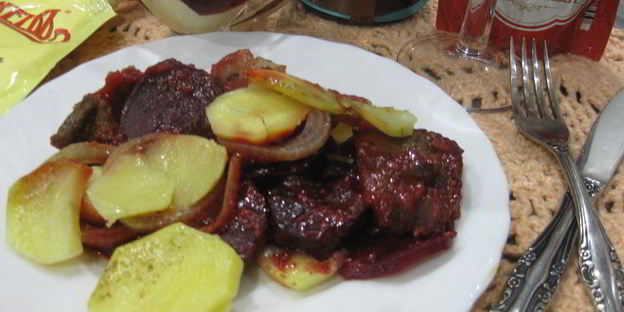 мясо под шубой зимняя клюква