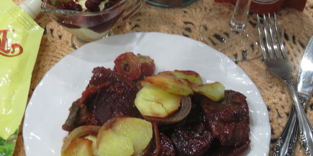 мясо под шубой зимняя клюква