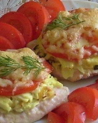 Мясо, запеченное под шубой из кабачков