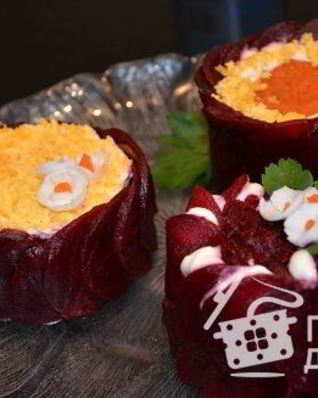 Порционная селедка под шубой