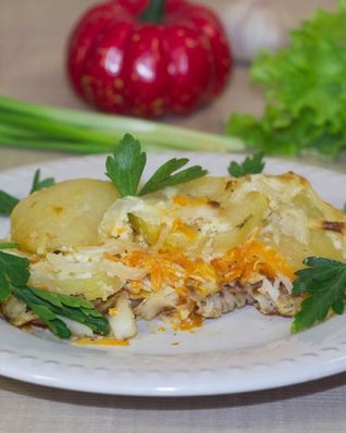 Рыба под шубой запеченная в духовке