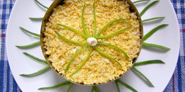 салат грибы под шубой