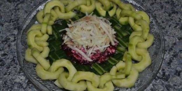 салат сельдь под шубой с яблоком