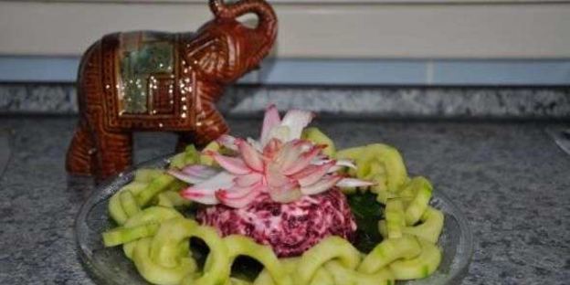 салат сельдь под шубой с яблоком