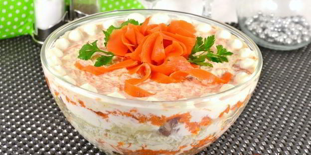 сельдь под шубой без свеклы