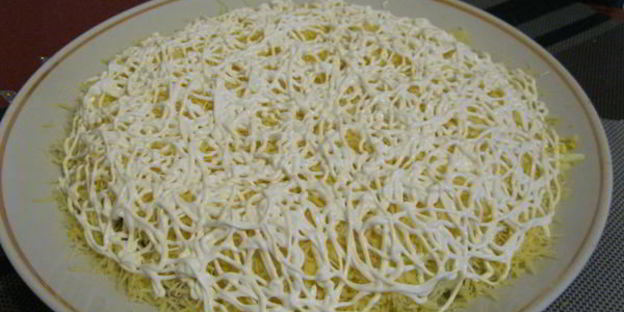 сельдь под шубой из помидор