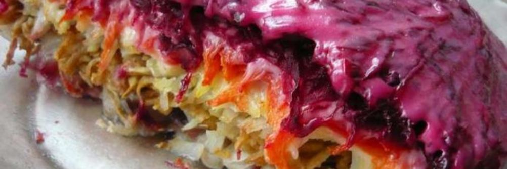 Сельдь под шубой с яблоком