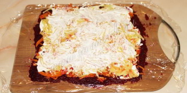 селедка под шубой рулетом