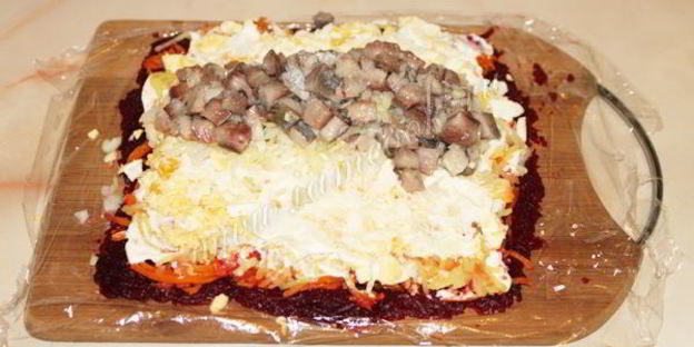 селедка под шубой рулетом