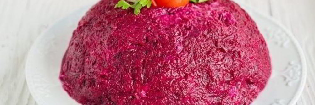 Селедка под шубой с огурцом