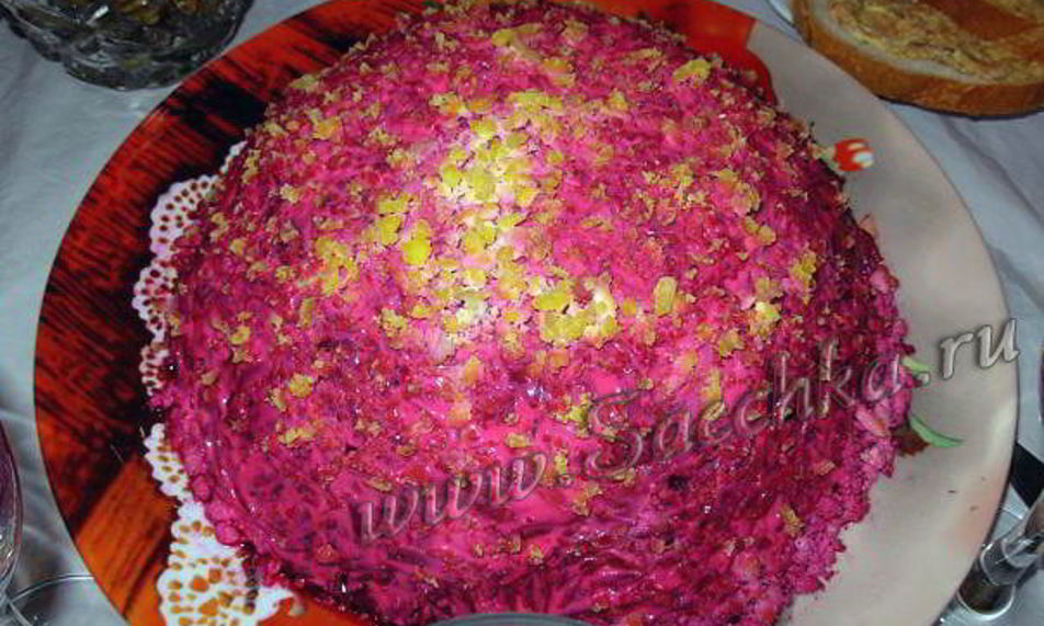 Рецепт селедки под шубой с яйцом