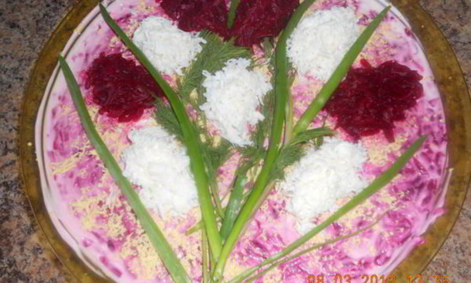 Рецепт весенней селедки под шубой