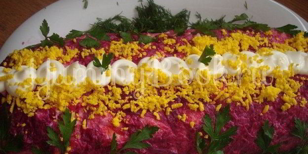 закуска селедка под шубой