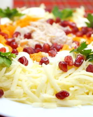 Салат с курицей Алматинский