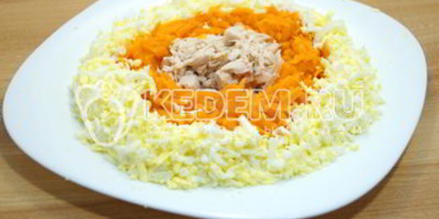 салат с курицей алматинский