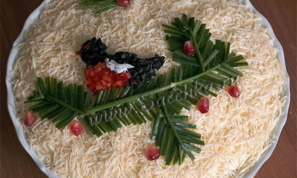 Рецепт салата снегирь
