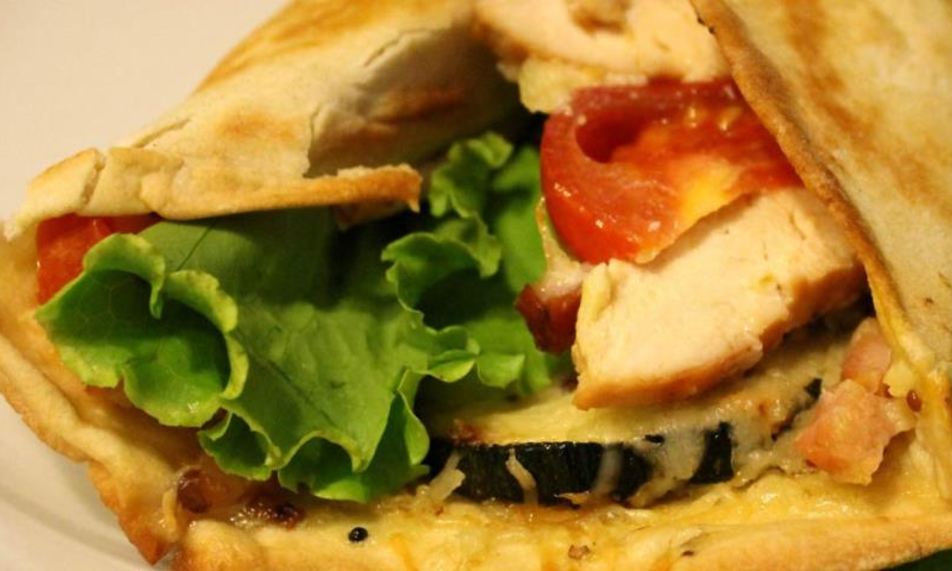 Рецепт пиццы на лаваше по мотивам салата цезарь