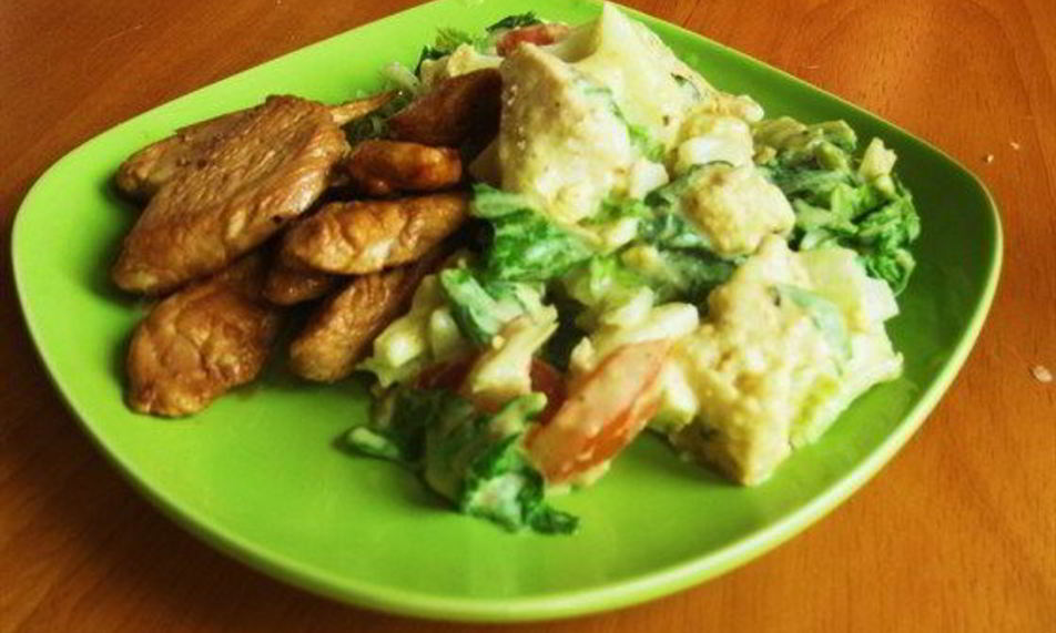 Рецепт салата цезарь классический с курицей и горчичной заправкой