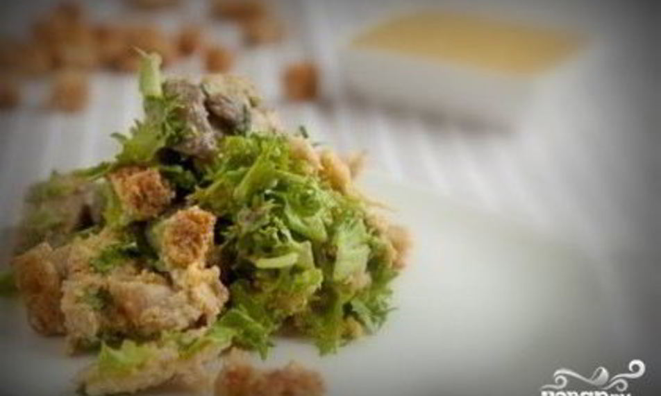 Рецепт салата цезарь с грибами