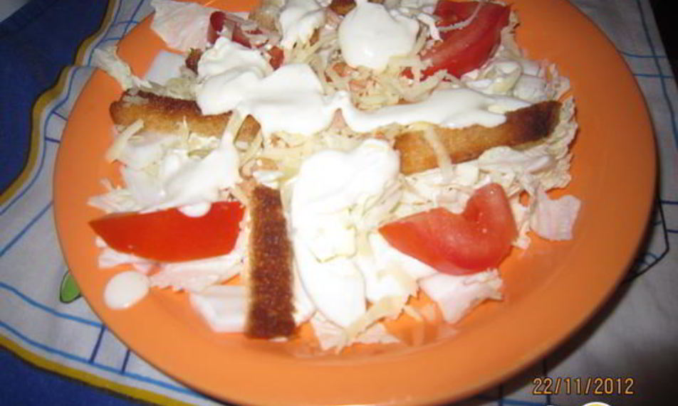 Рецепт салата цезарьс креветками