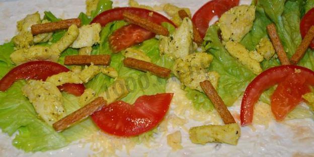 цезарь ролл с курицей без майонеза