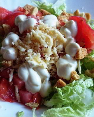 Вегетарианский салат Цезарь