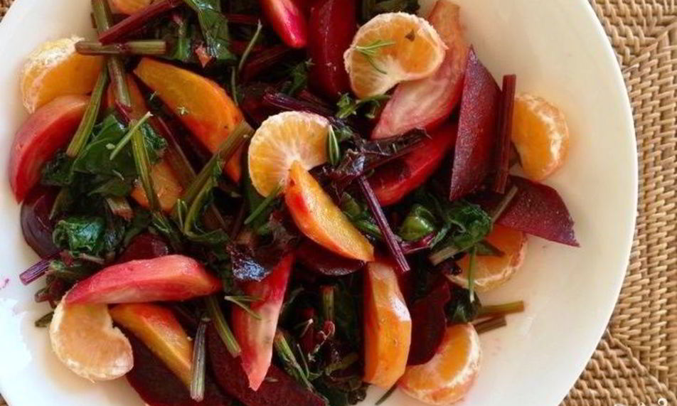 Рецепт свекольного салата с мандаринами