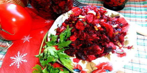 салат винегретный мотив с пикантной заправкой