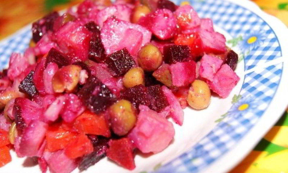 Рецепт винегрета без капусты