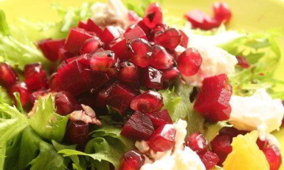 Рецепт винегрета с апельсином и козьим сыром