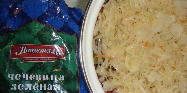 винегрет с чечевицей