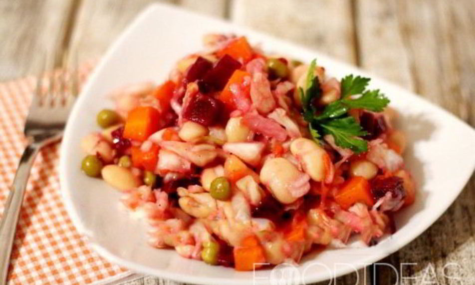 Рецепт винегрета с фасолью