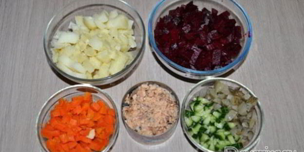 винегрет с горбушей