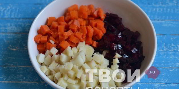 винегрет с грибами