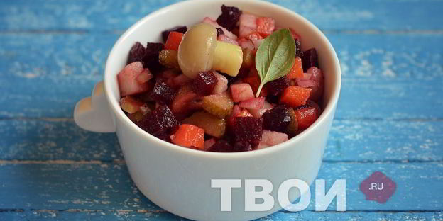 винегрет с грибами