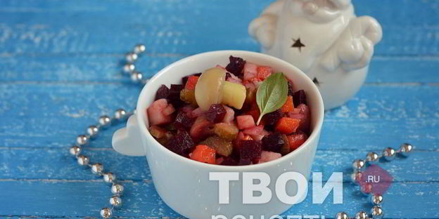 винегрет с грибами