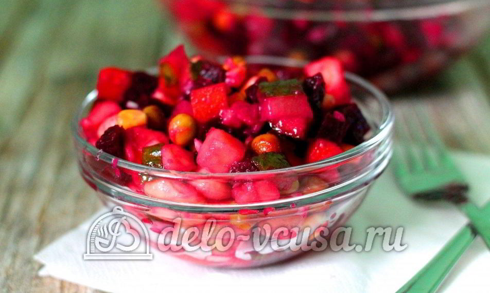 Рецепт винегрета с кукурузой