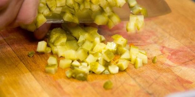 винегрет с квашеной капустой и горошком