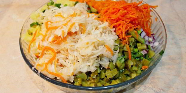 винегрет с морковкой по-корейски