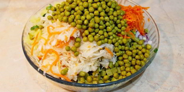 винегрет с морковкой по-корейски